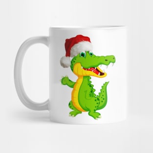 Graphic Style Chistmas Crocodile Mug